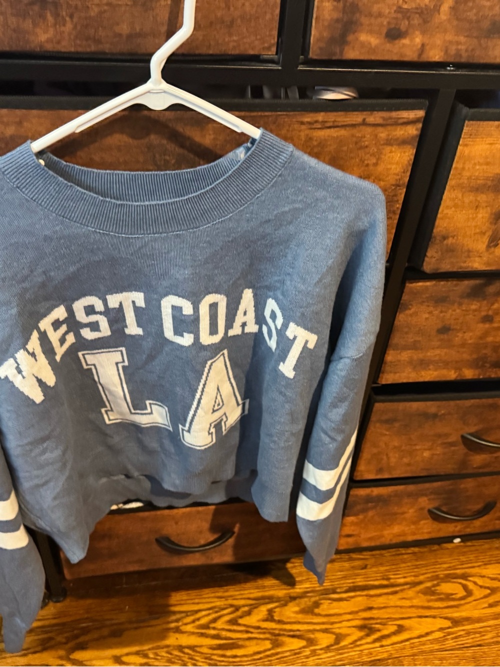 No Boundaries Blue West Coast LA Graphic Crewneck Sweater